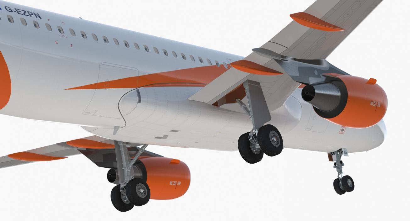 Airbus A320 EasyJet Airline Rigged 3D model