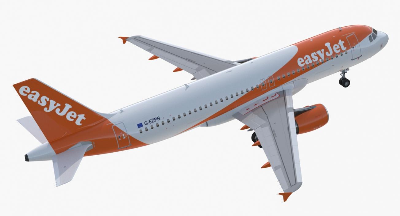 Airbus A320 EasyJet Airline Rigged 3D model