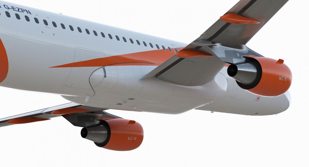 Airbus A320 EasyJet Airline Rigged 3D model