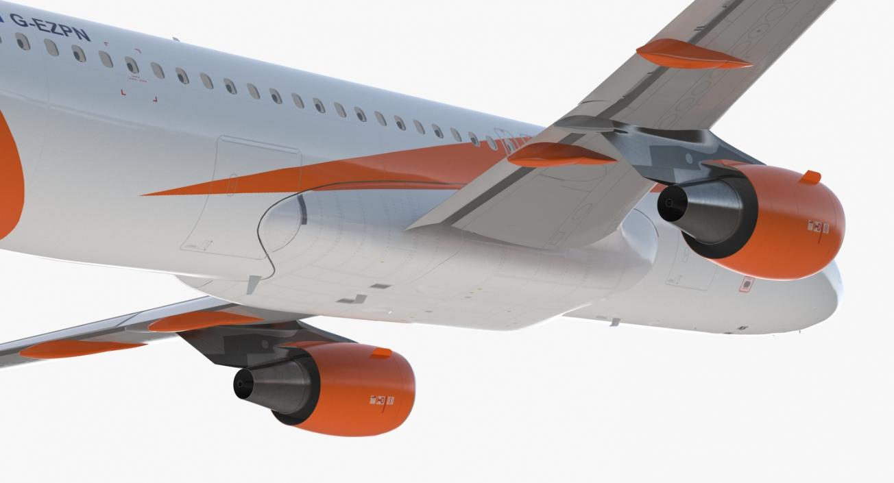 Airbus A320 EasyJet Airline Rigged 3D model