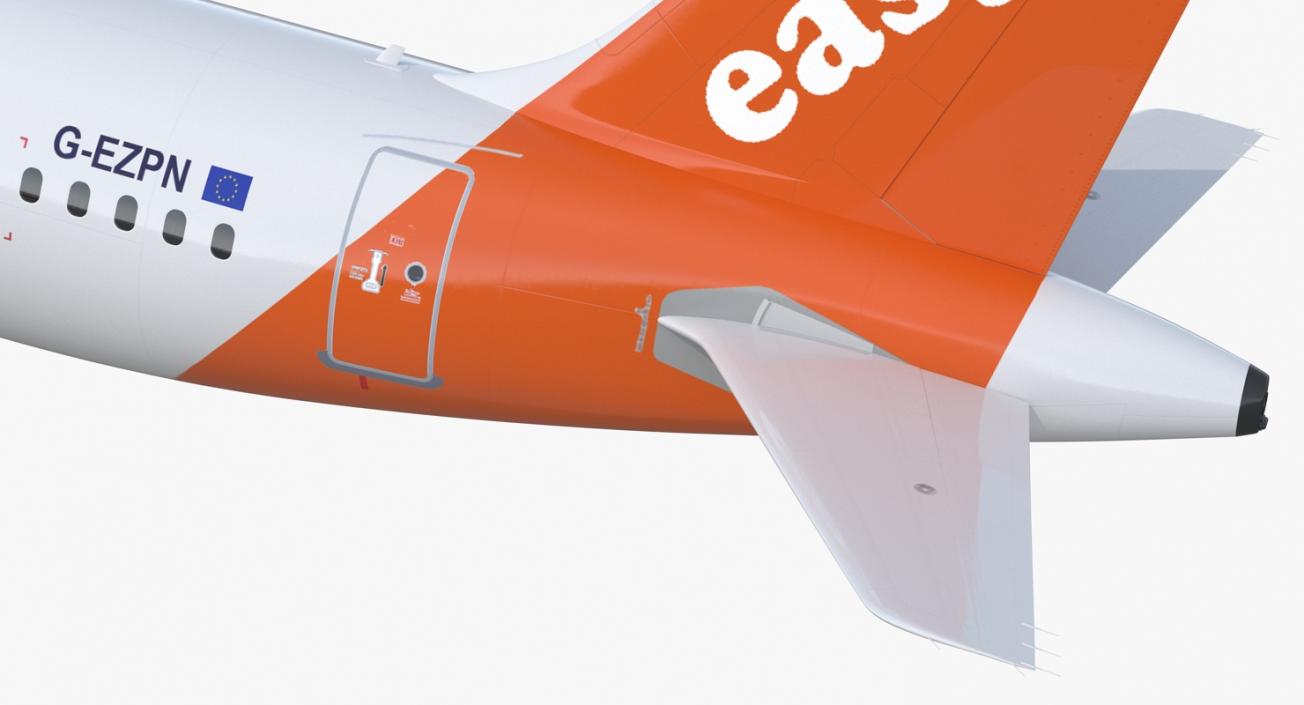 Airbus A320 EasyJet Airline Rigged 3D model