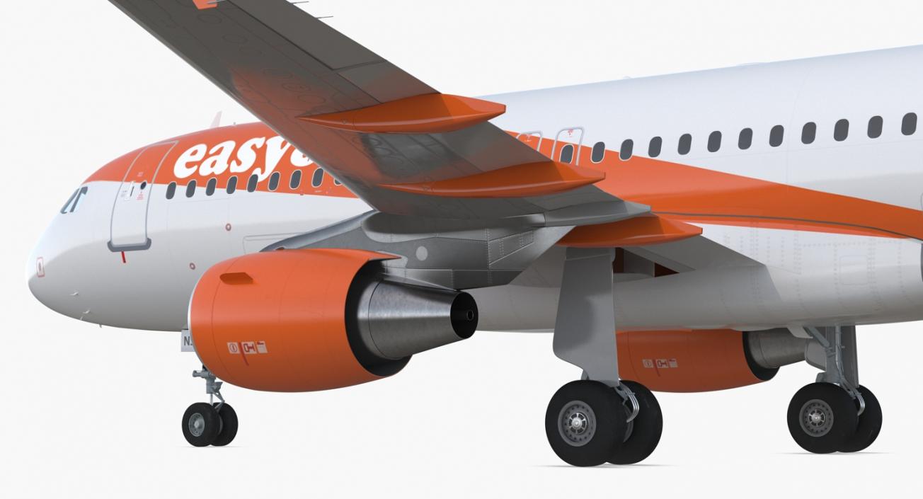 Airbus A320 EasyJet Airline Rigged 3D model