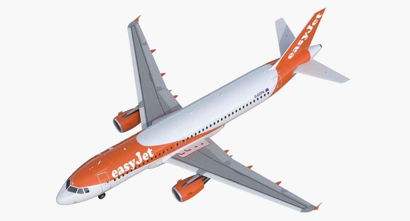 Airbus A320 EasyJet Airline Rigged 3D model