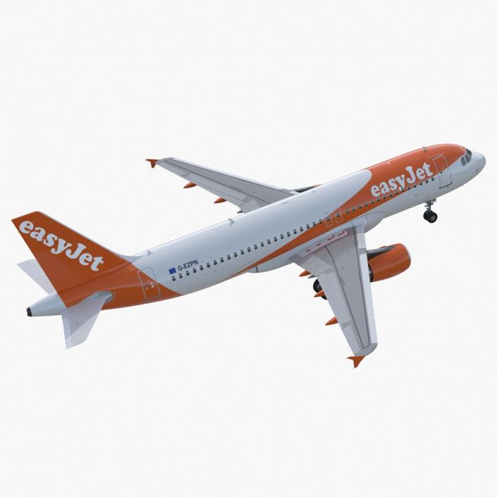 Airbus A320 EasyJet Airline Rigged 3D model