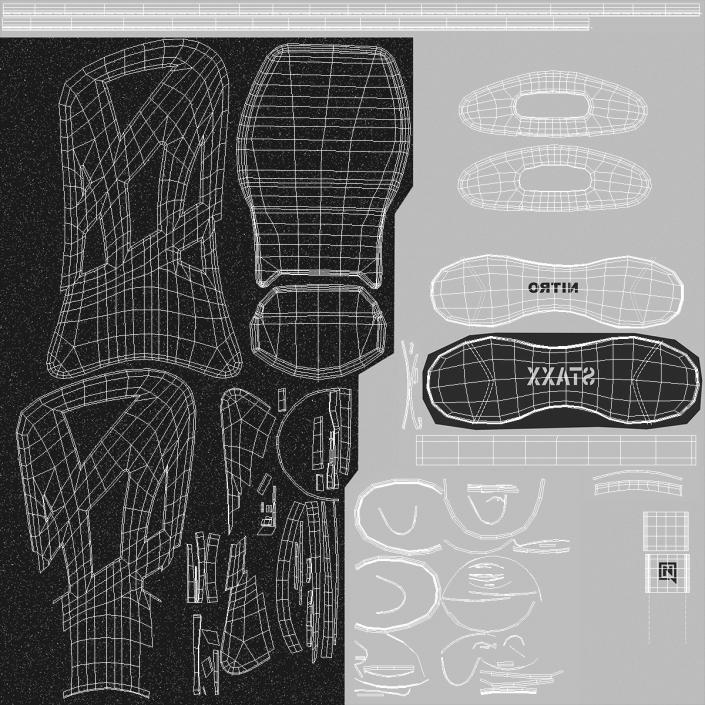 3D model Snowboard Jones with Staxx Bindings