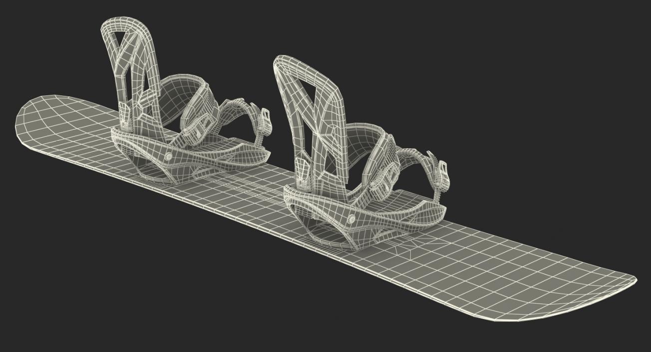 3D model Snowboard Jones with Staxx Bindings