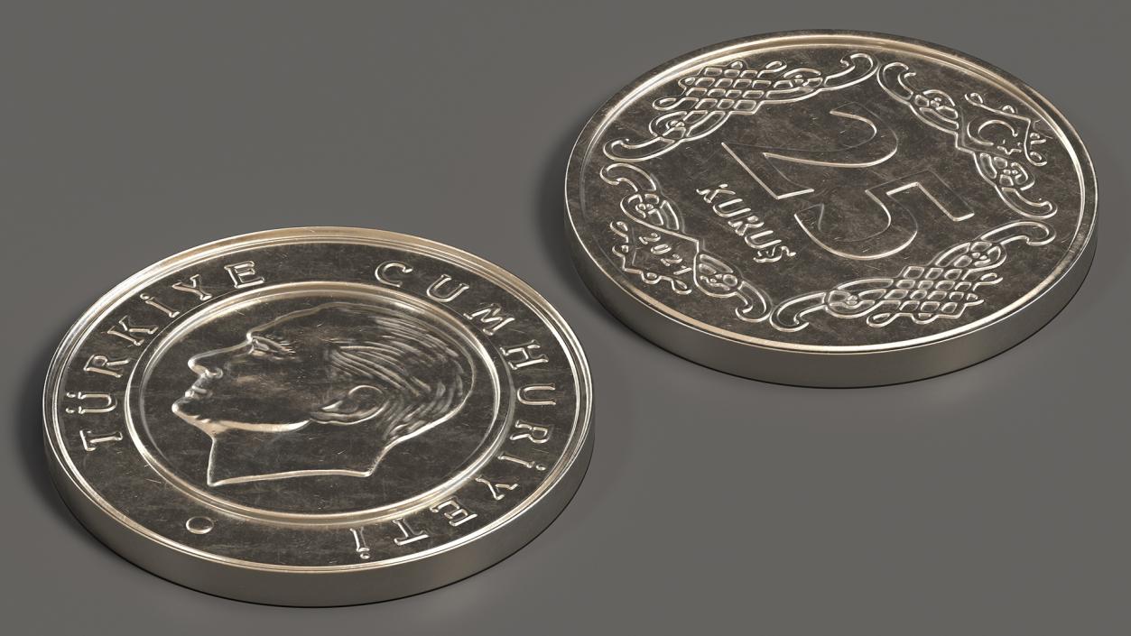 3D model Turkey Coins Collection 3