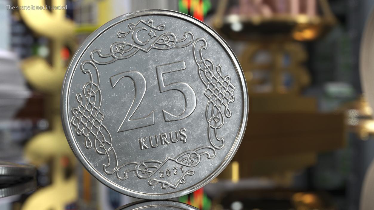 3D model Turkey Coins Collection 3