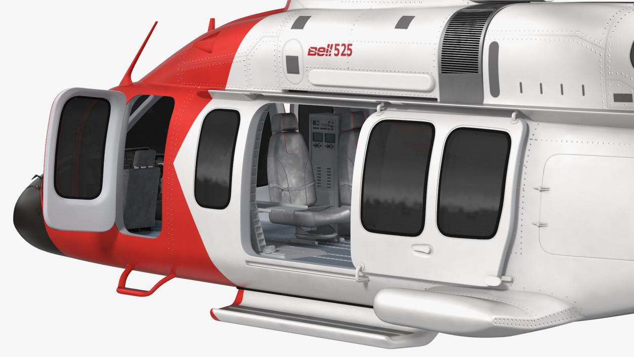 3D Bell 525 Relentless Paramedic Rigged