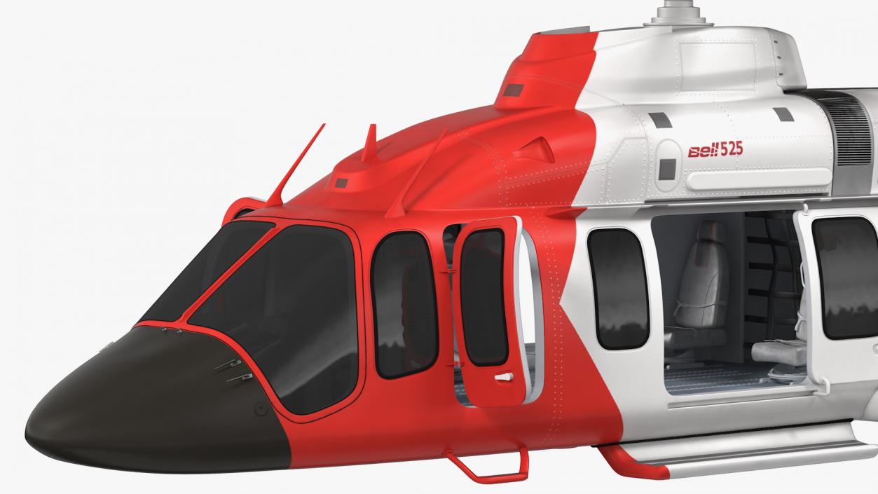 3D Bell 525 Relentless Paramedic Rigged