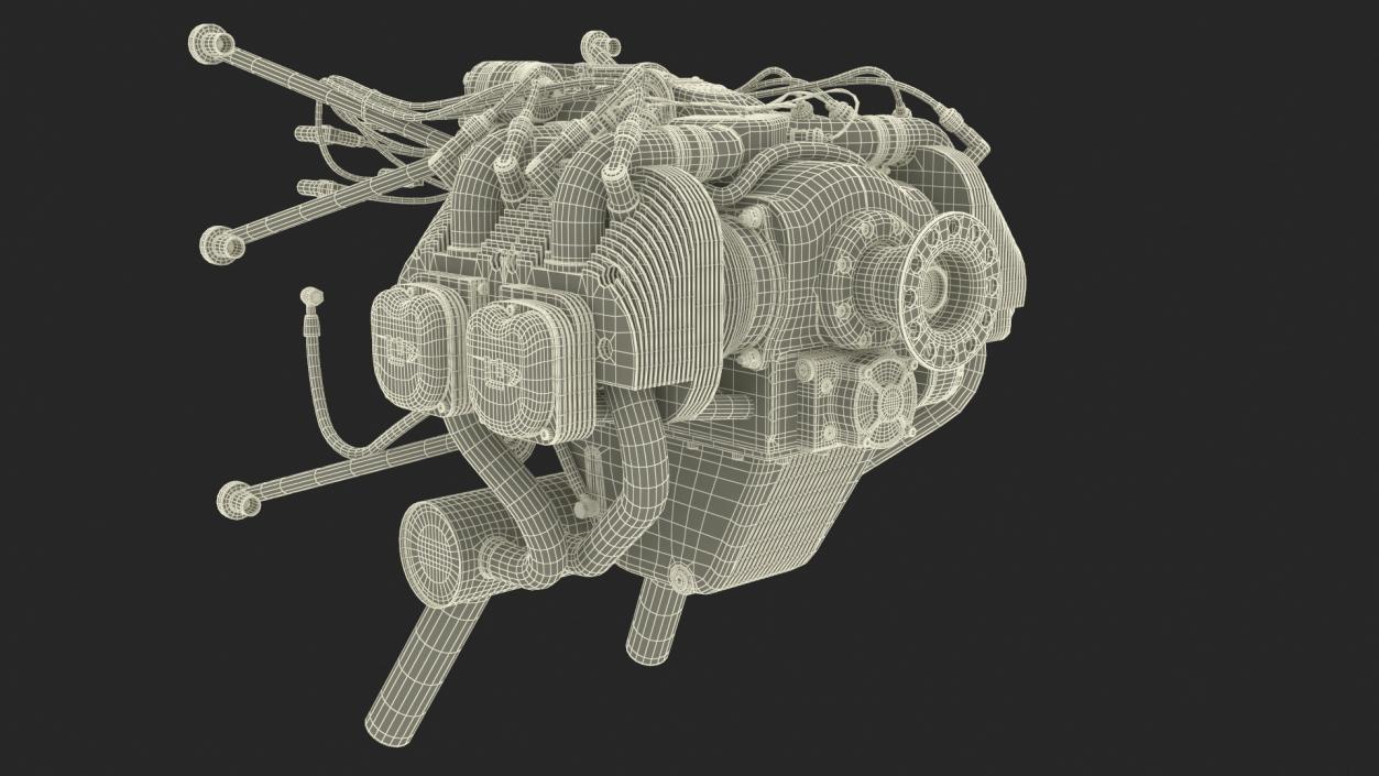 Electronic Fuel Injected Aircraft Engine UL260i 3D