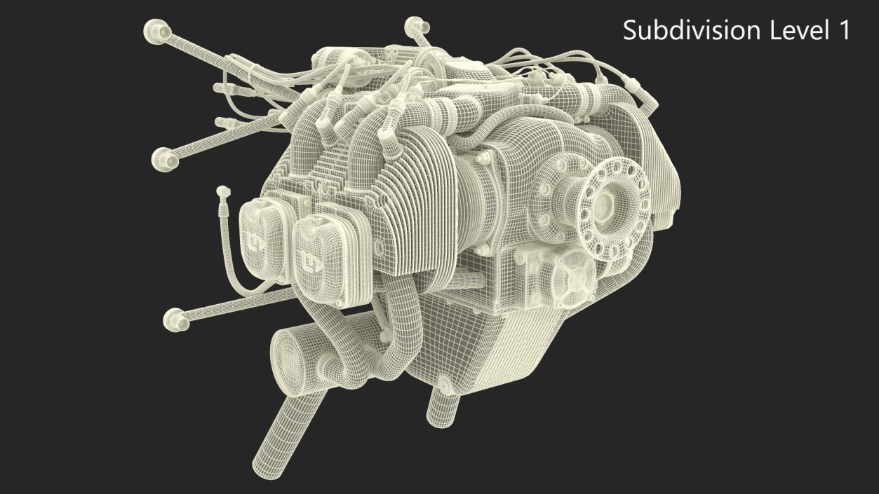 Electronic Fuel Injected Aircraft Engine UL260i 3D