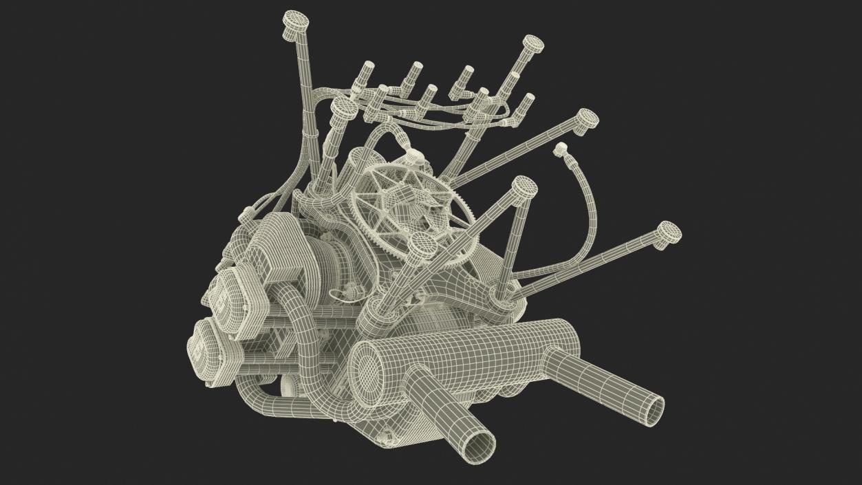 Electronic Fuel Injected Aircraft Engine UL260i 3D