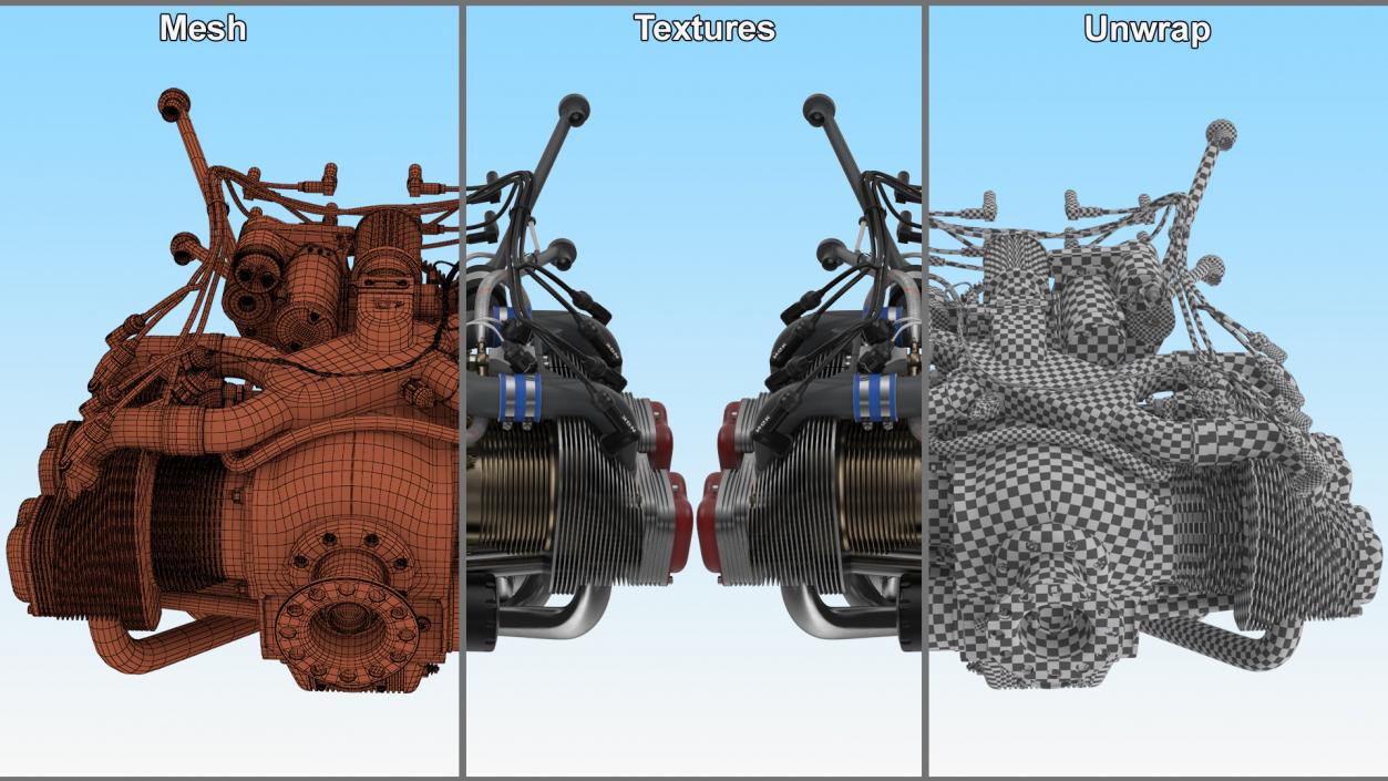 Electronic Fuel Injected Aircraft Engine UL260i 3D