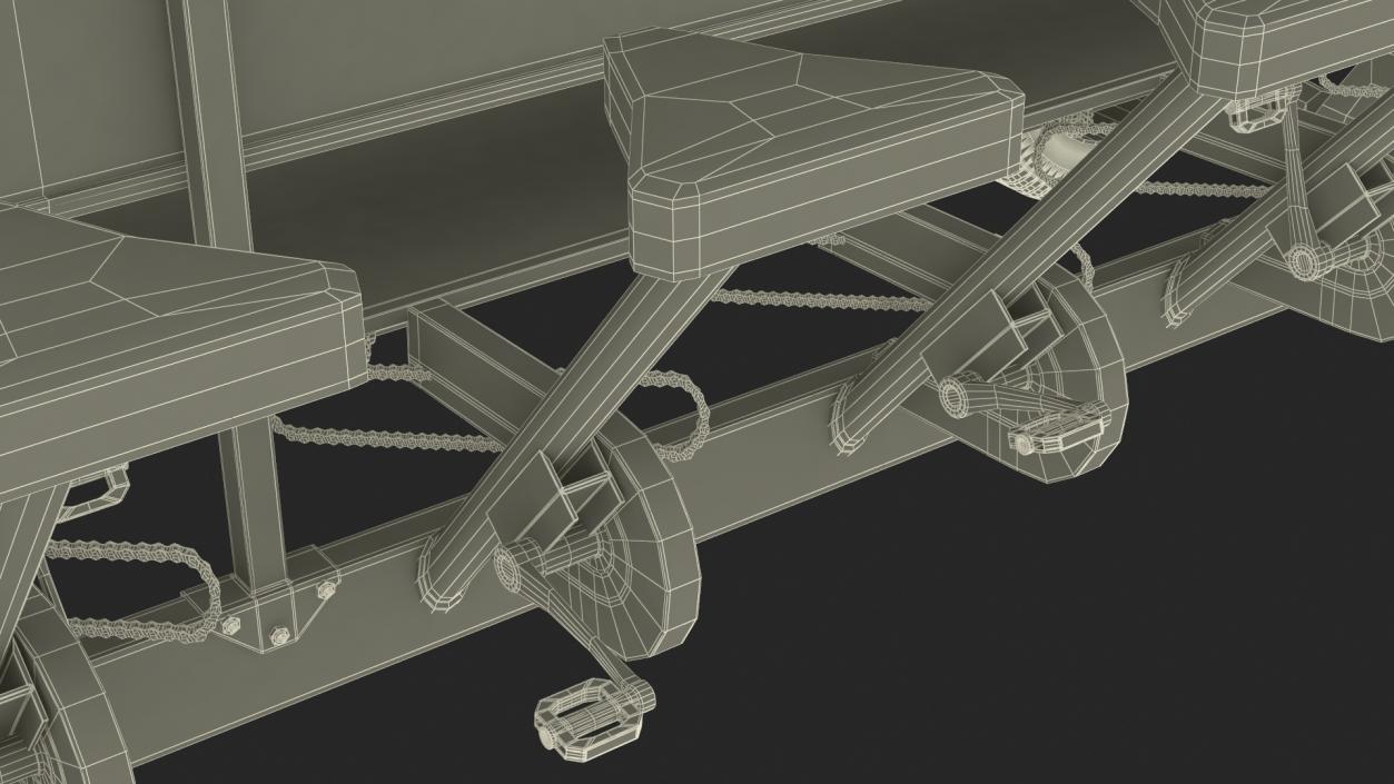 Pedal Pub Party Bike Rigged 3D