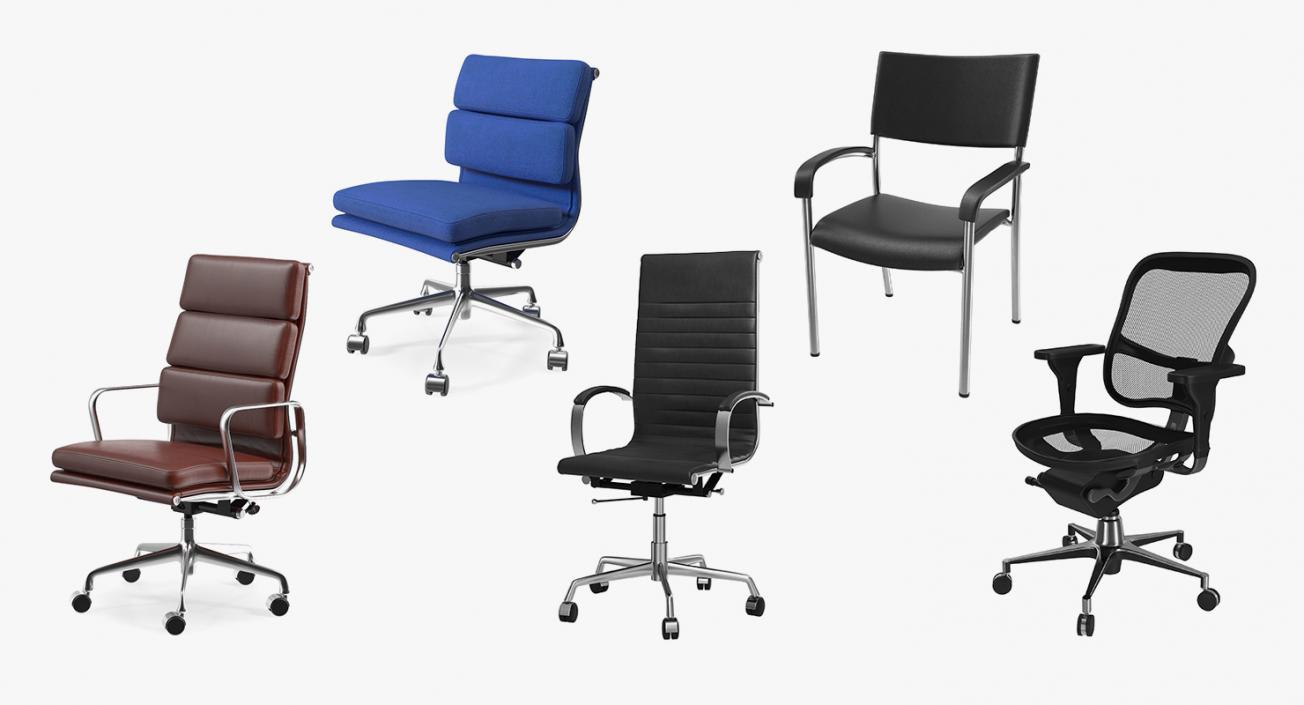 3D Office Chairs Collection 3