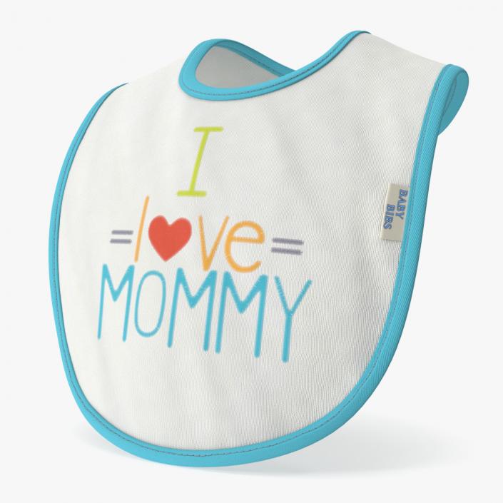 3D model Deployed Baby Bib I Love Mommy