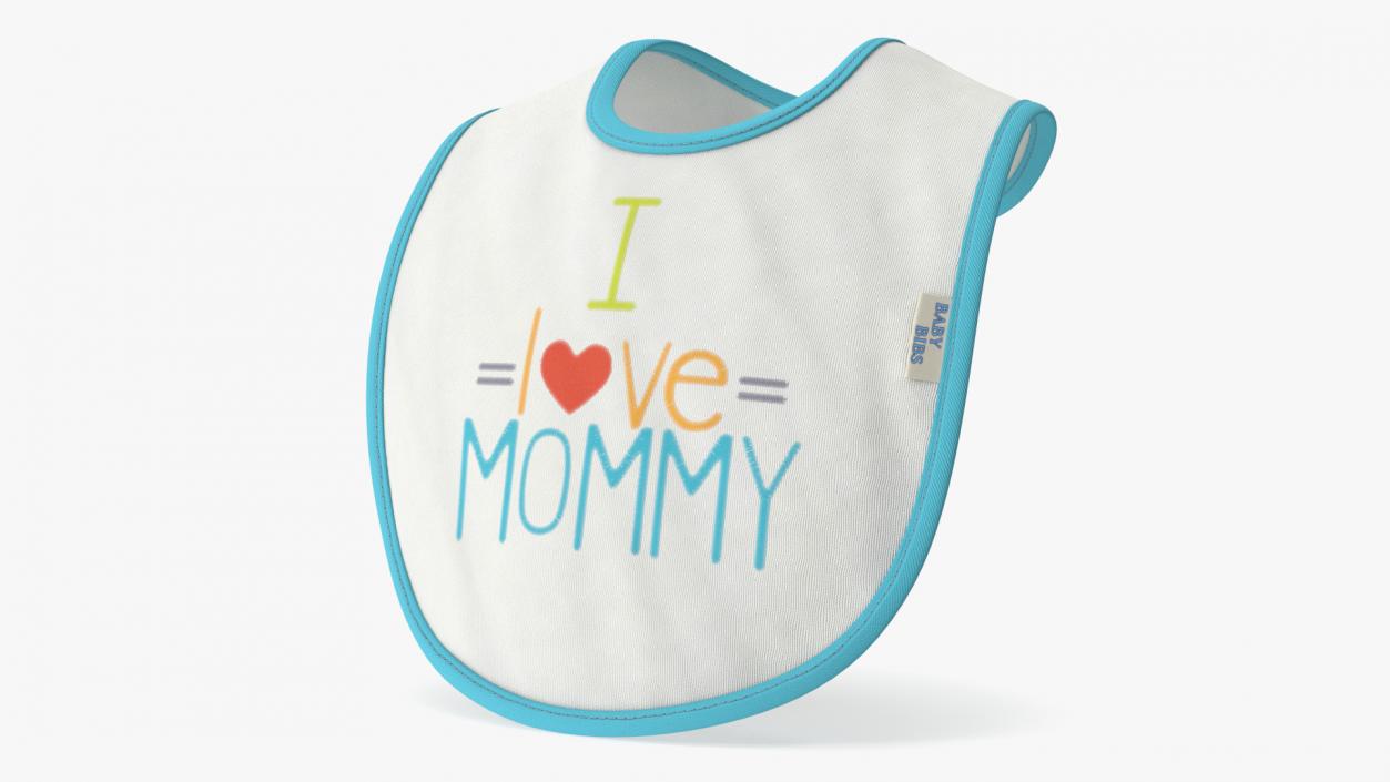 3D model Deployed Baby Bib I Love Mommy