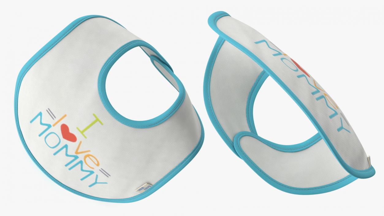 3D model Deployed Baby Bib I Love Mommy