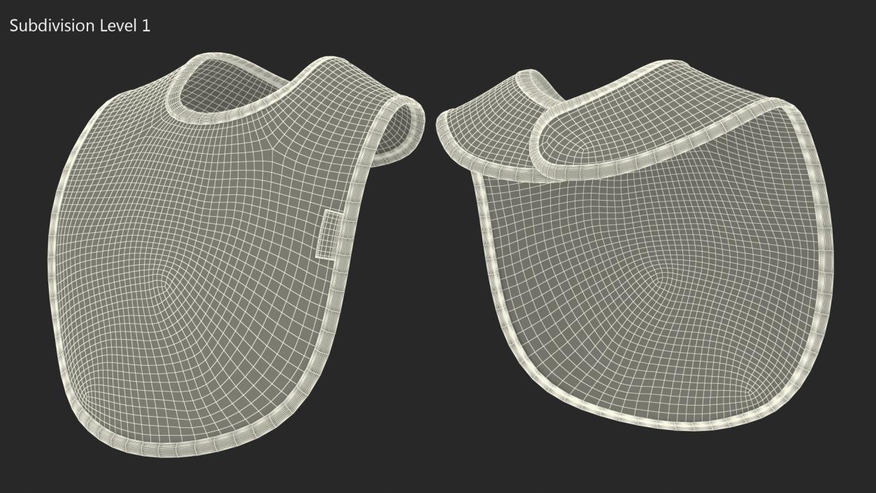 3D model Deployed Baby Bib I Love Mommy