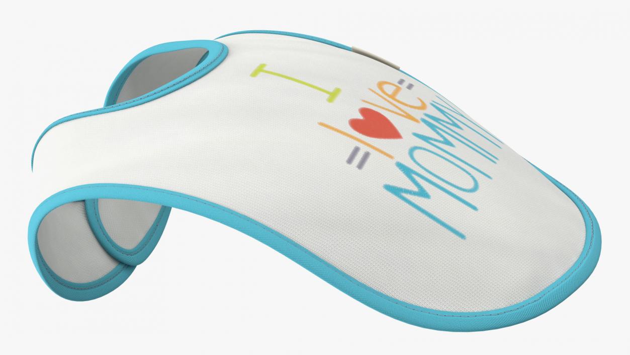 3D model Deployed Baby Bib I Love Mommy