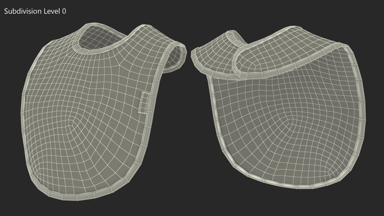 3D model Deployed Baby Bib I Love Mommy