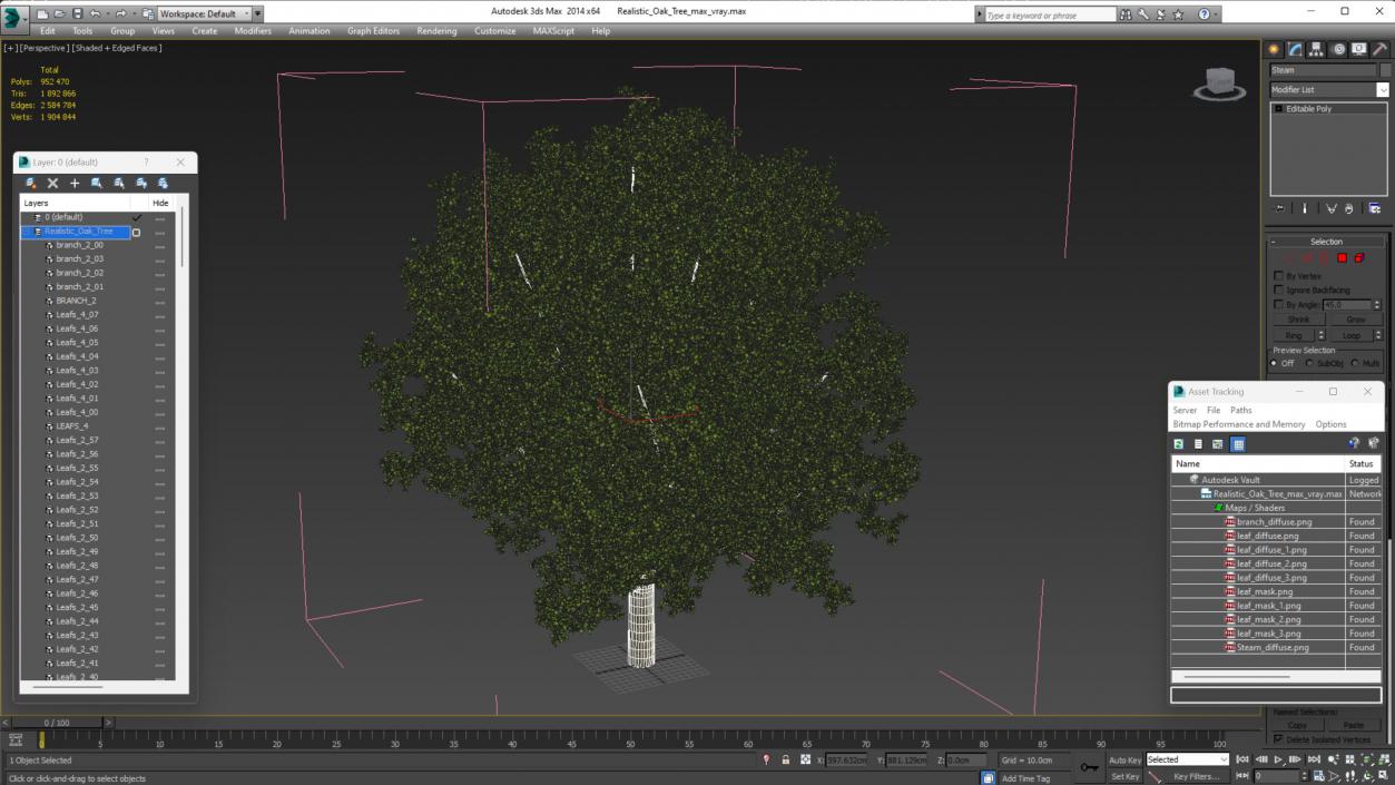 3D Realistic Oak Tree(1)