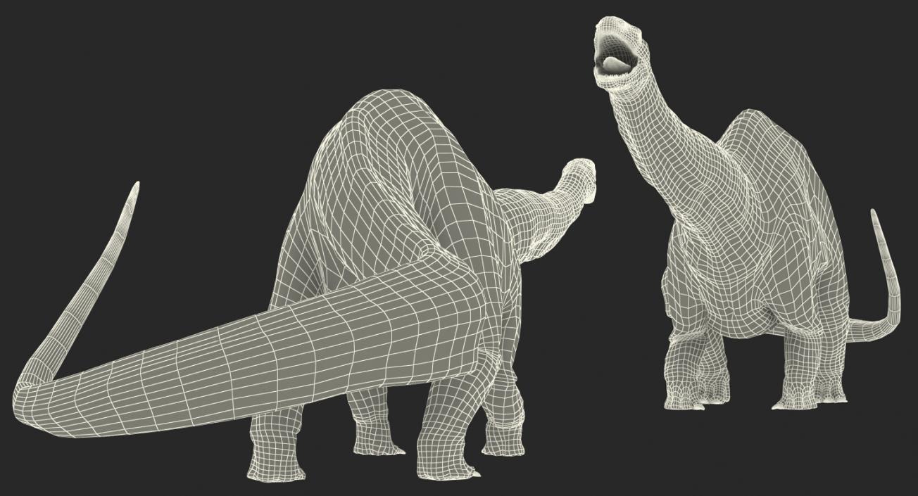 Apatosaurus Dinosaur Rigged 3D