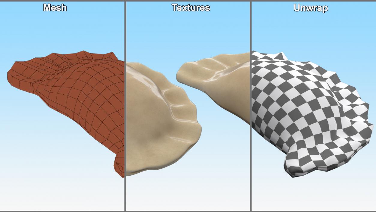 3D model ﻿Cooked Dumplings Collection 2