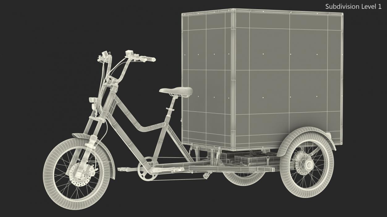 3D model Rad Power Bike RadBurro with Cargo Box Rigged