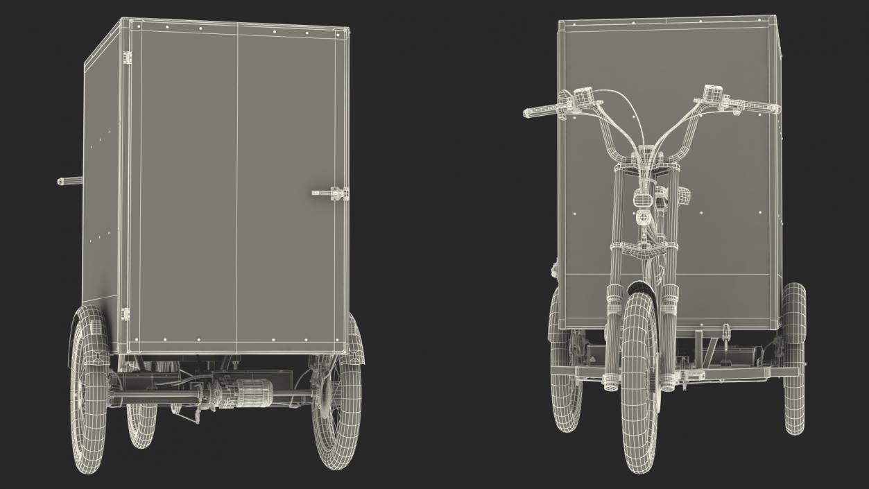 3D model Rad Power Bike RadBurro with Cargo Box Rigged