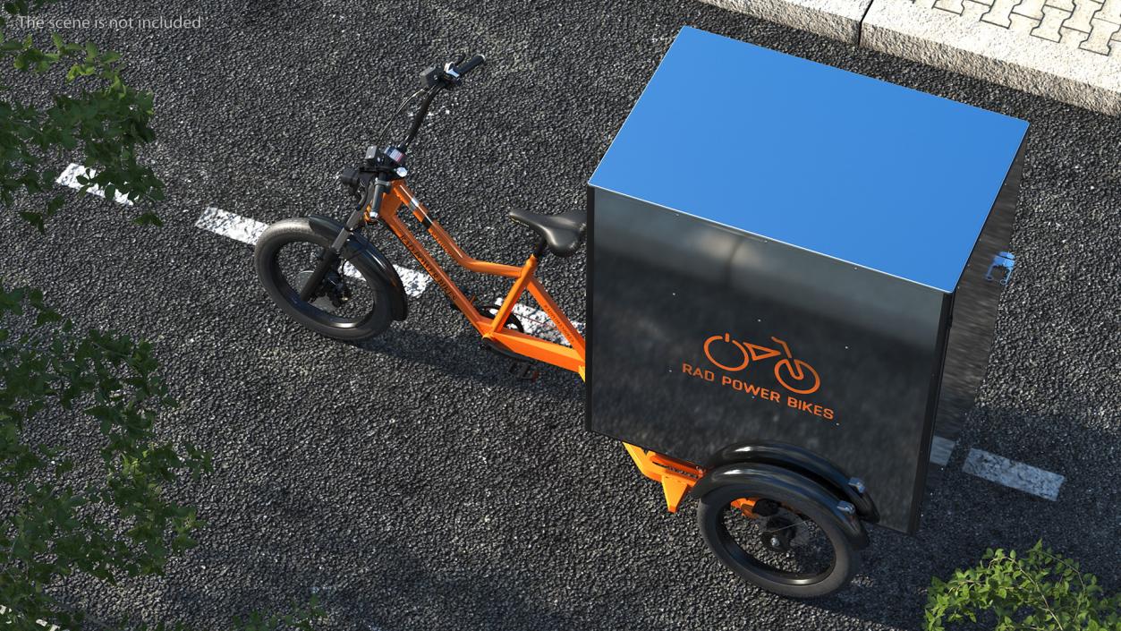 3D model Rad Power Bike RadBurro with Cargo Box Rigged