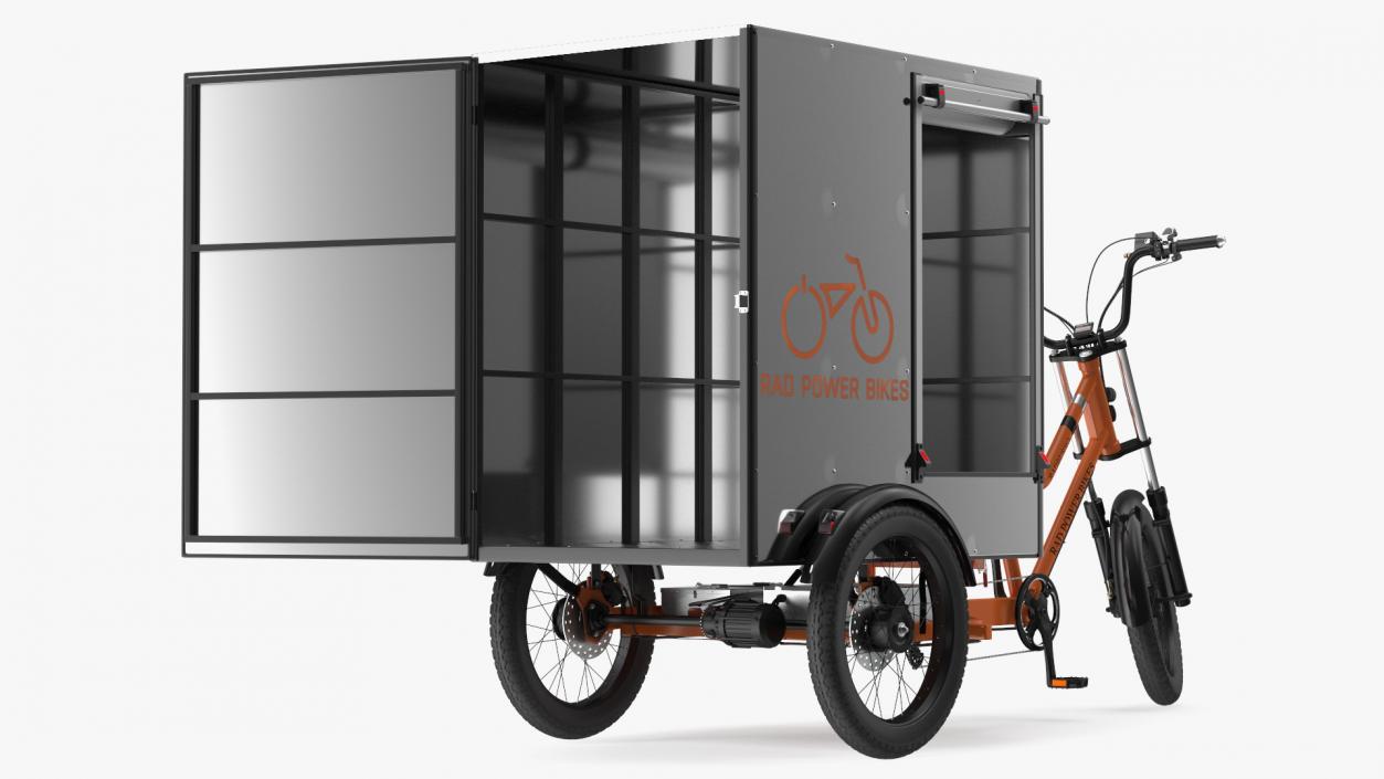 3D model Rad Power Bike RadBurro with Cargo Box Rigged