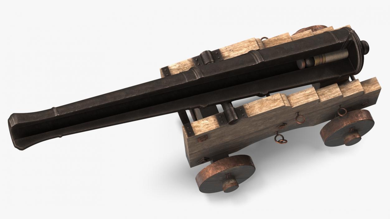 3D model Antique Cannon in the Cut