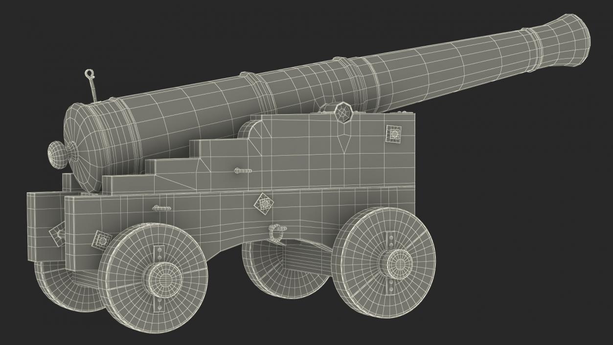 3D model Antique Cannon in the Cut