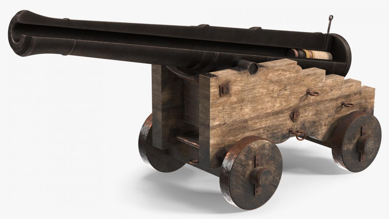 3D model Antique Cannon in the Cut