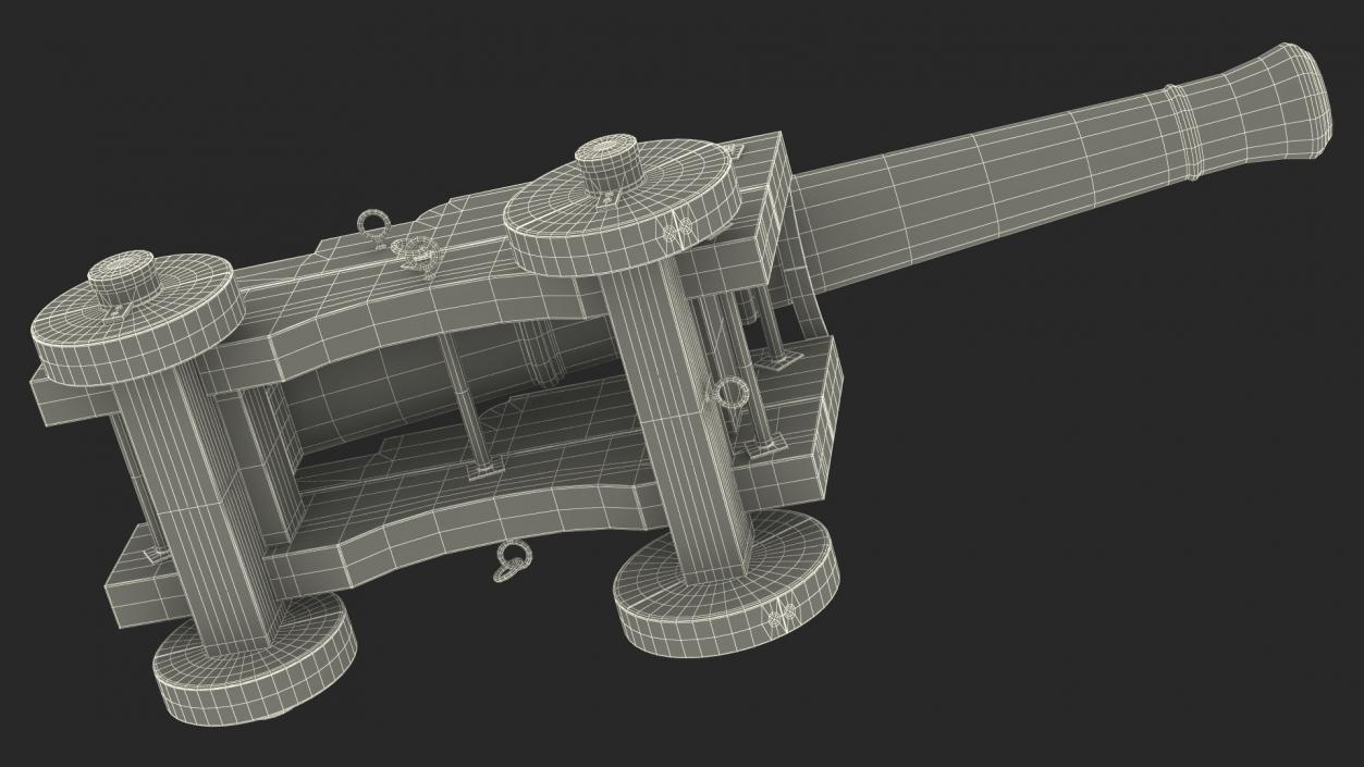 3D model Antique Cannon in the Cut