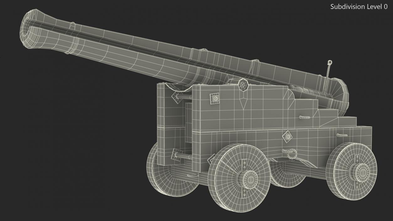 3D model Antique Cannon in the Cut