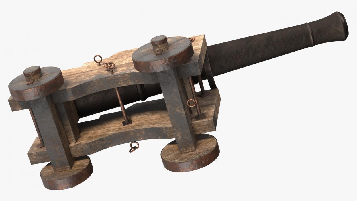 3D model Antique Cannon in the Cut