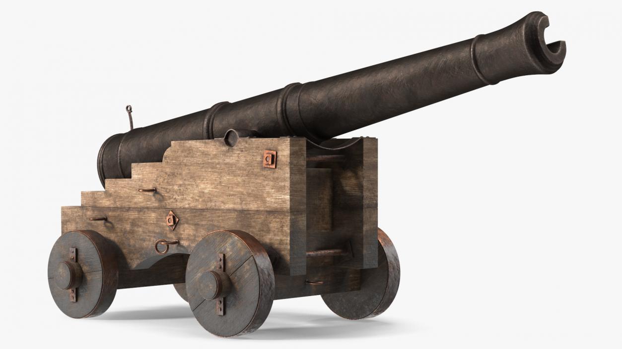 3D model Antique Cannon in the Cut