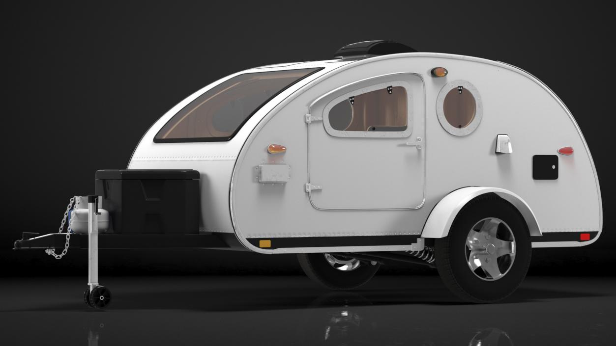 3D Teardrop Camping Trailer Rigged