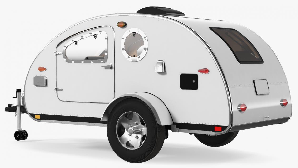 3D Teardrop Camping Trailer Rigged