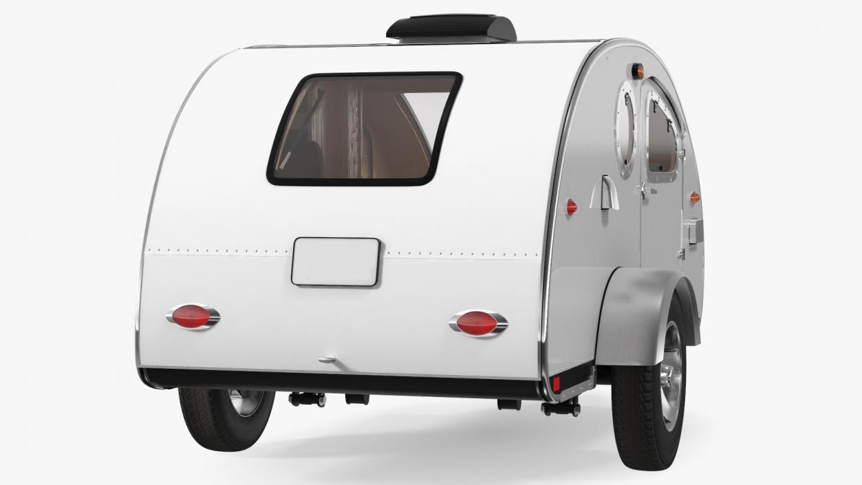 3D Teardrop Camping Trailer Rigged