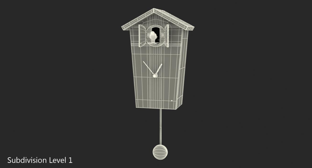 3D Cuckoo Clock Black model