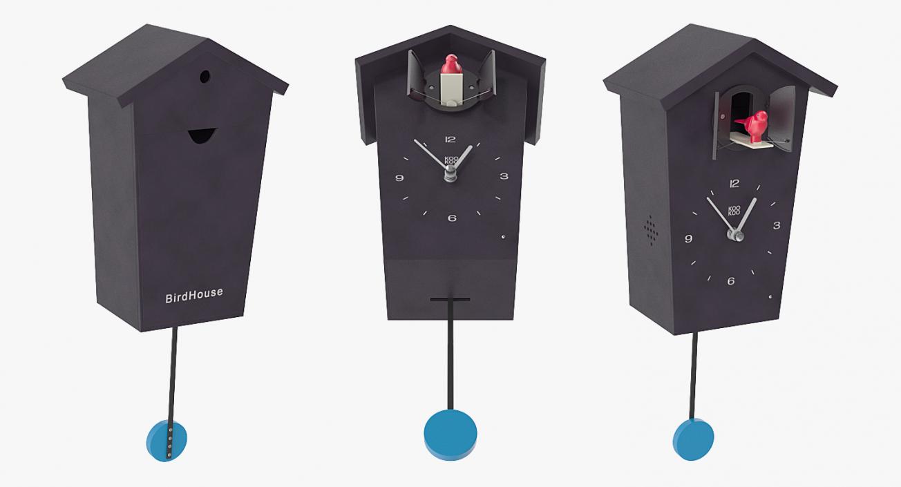 3D Cuckoo Clock Black model