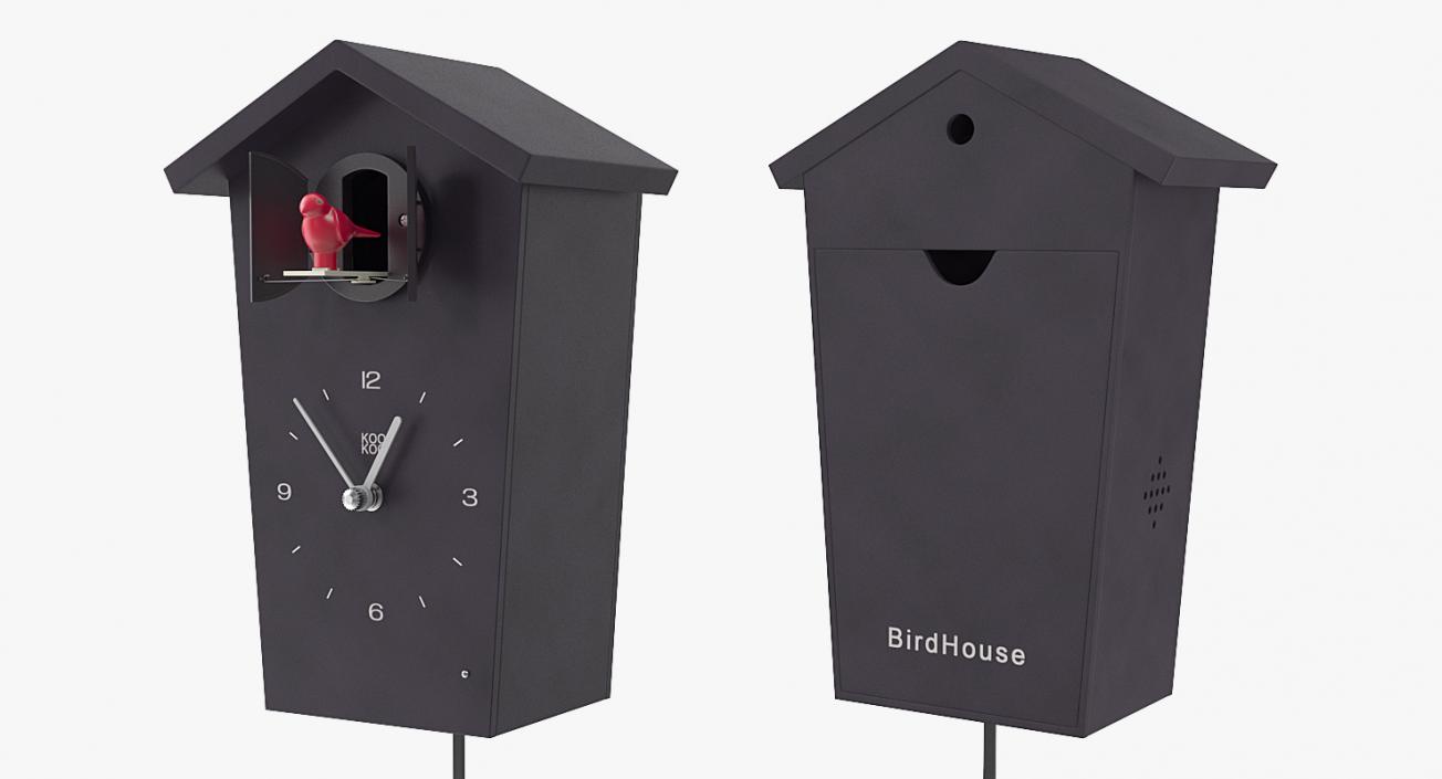 3D Cuckoo Clock Black model