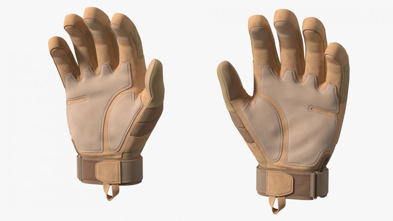 3D Protective Gloves Brown model