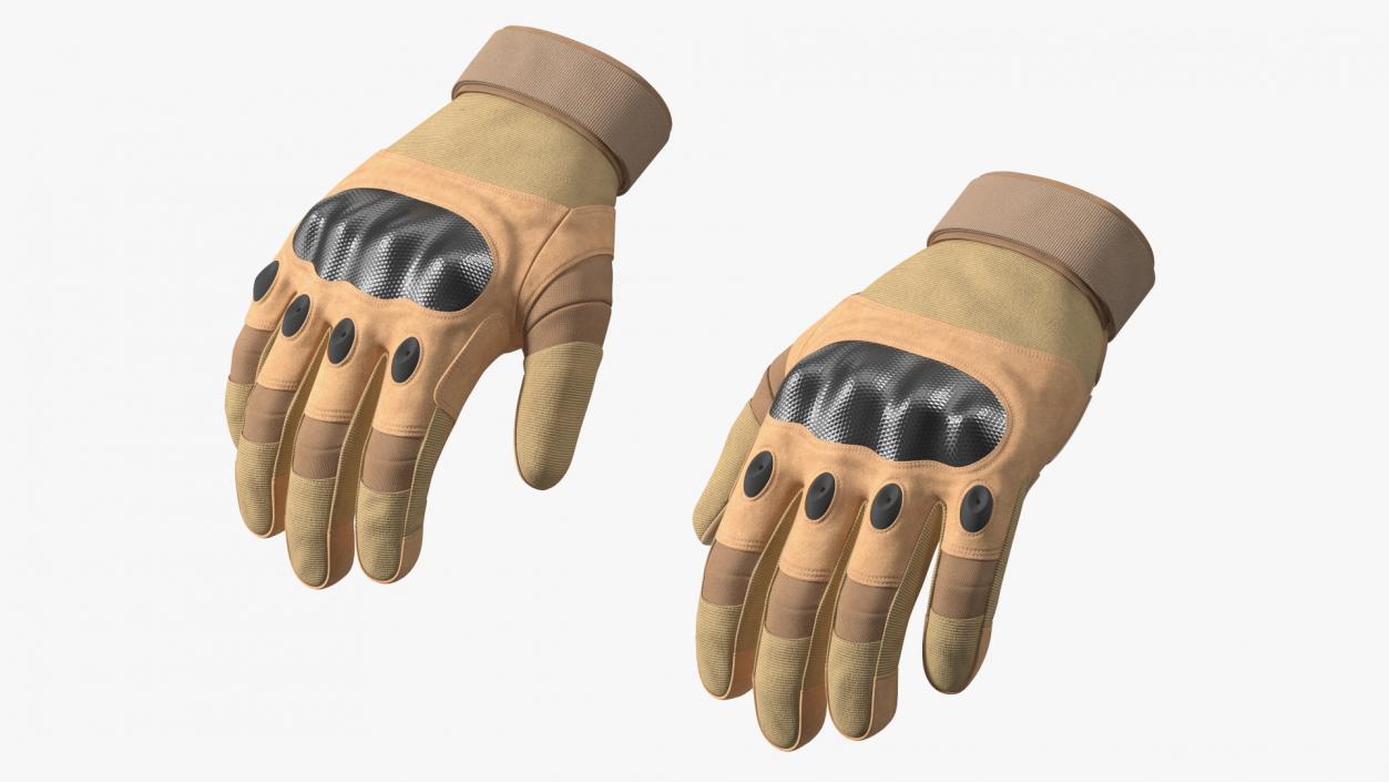 3D Protective Gloves Brown model