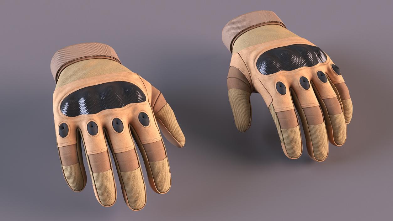 3D Protective Gloves Brown model