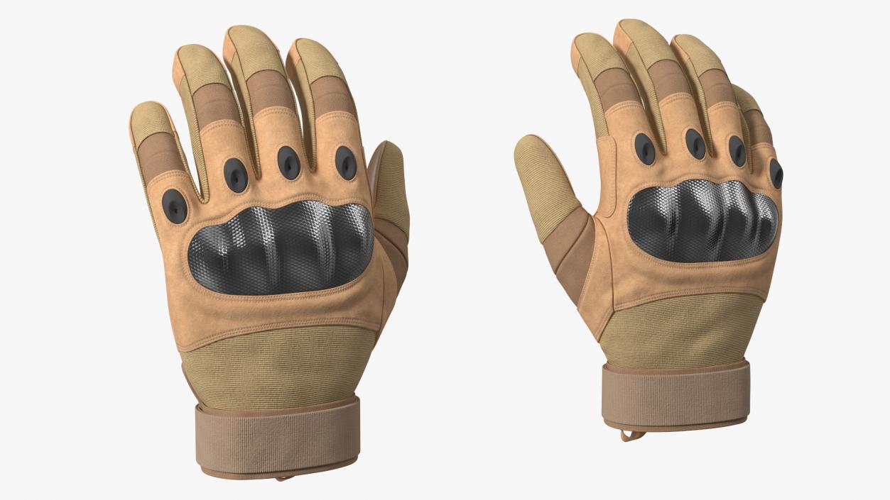 3D Protective Gloves Brown model